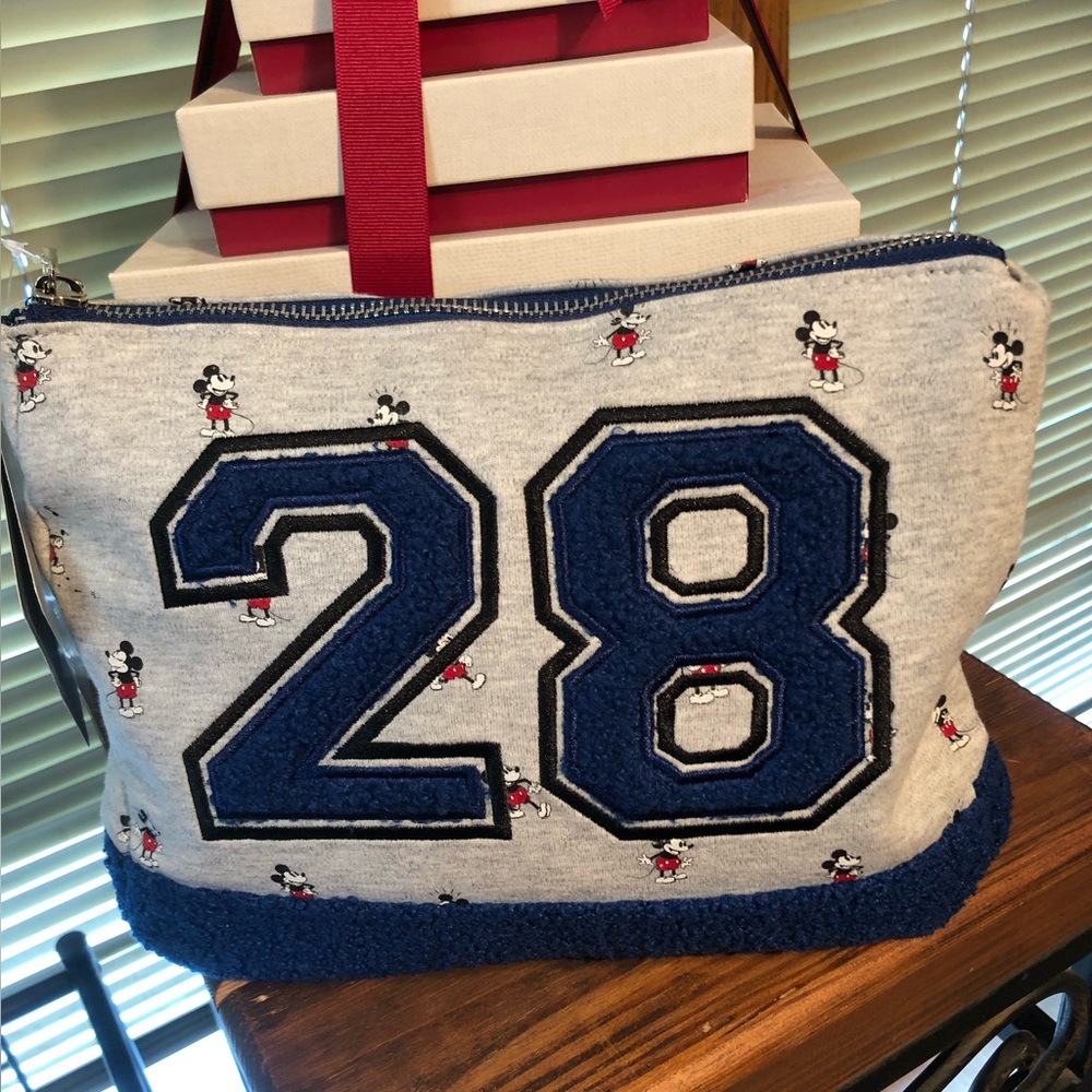 Disney Brand Mickey Mouse Accessories Bag; soft jersey material NWT - pristine